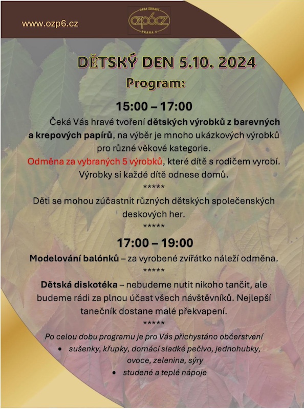 Program dětského dne 5.10.